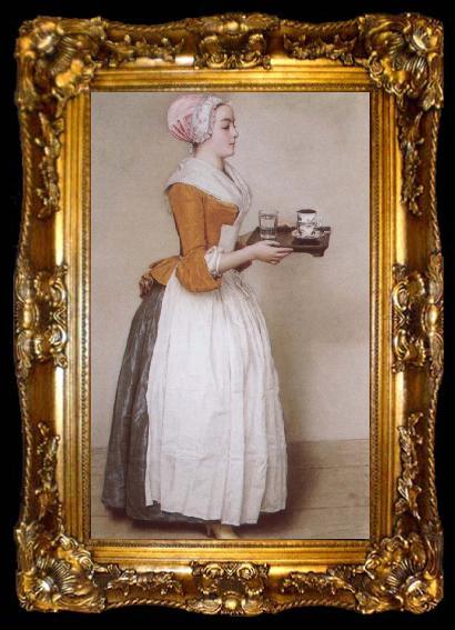 framed  Jean-Etienne Liotard The Chocolate-Girl, ta009-2